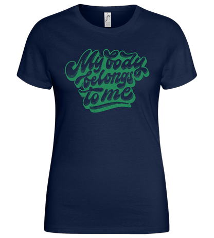 Belongs to Me Design - Basic women's t-shirt_MARINE_front