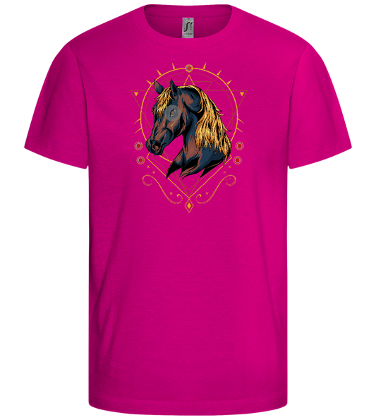 Abstract Horse Design - Comfort girls' t-shirt_FUCHSIA_front