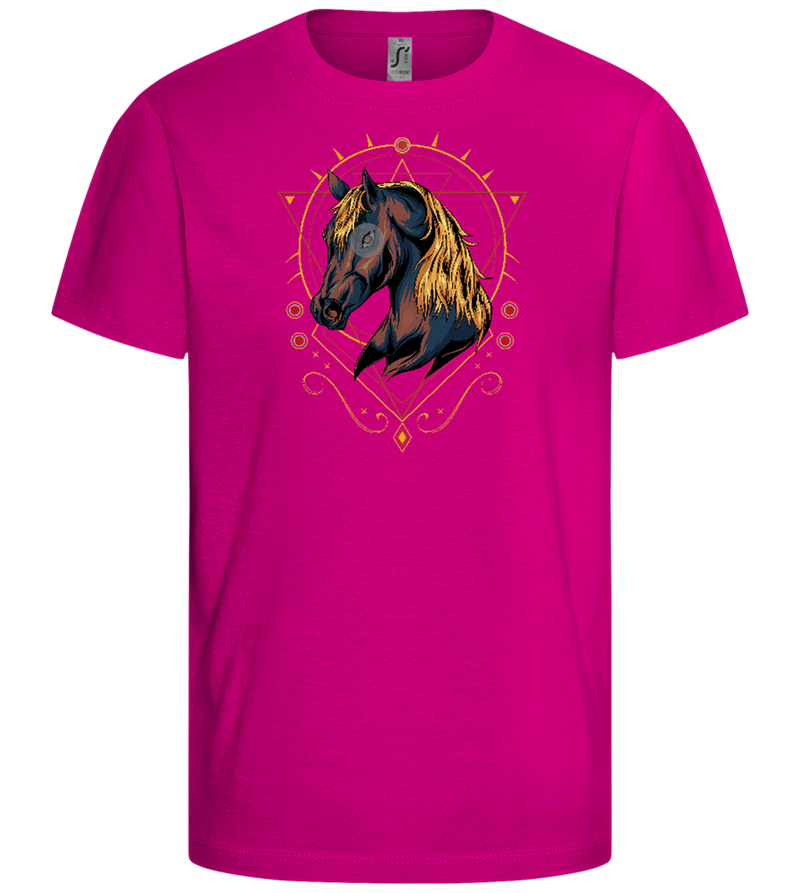 Abstract Horse Design - Comfort girls' t-shirt_FUCHSIA_front