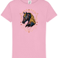 Abstract Horse Design - Comfort girls' t-shirt_PINK ORCHID_front