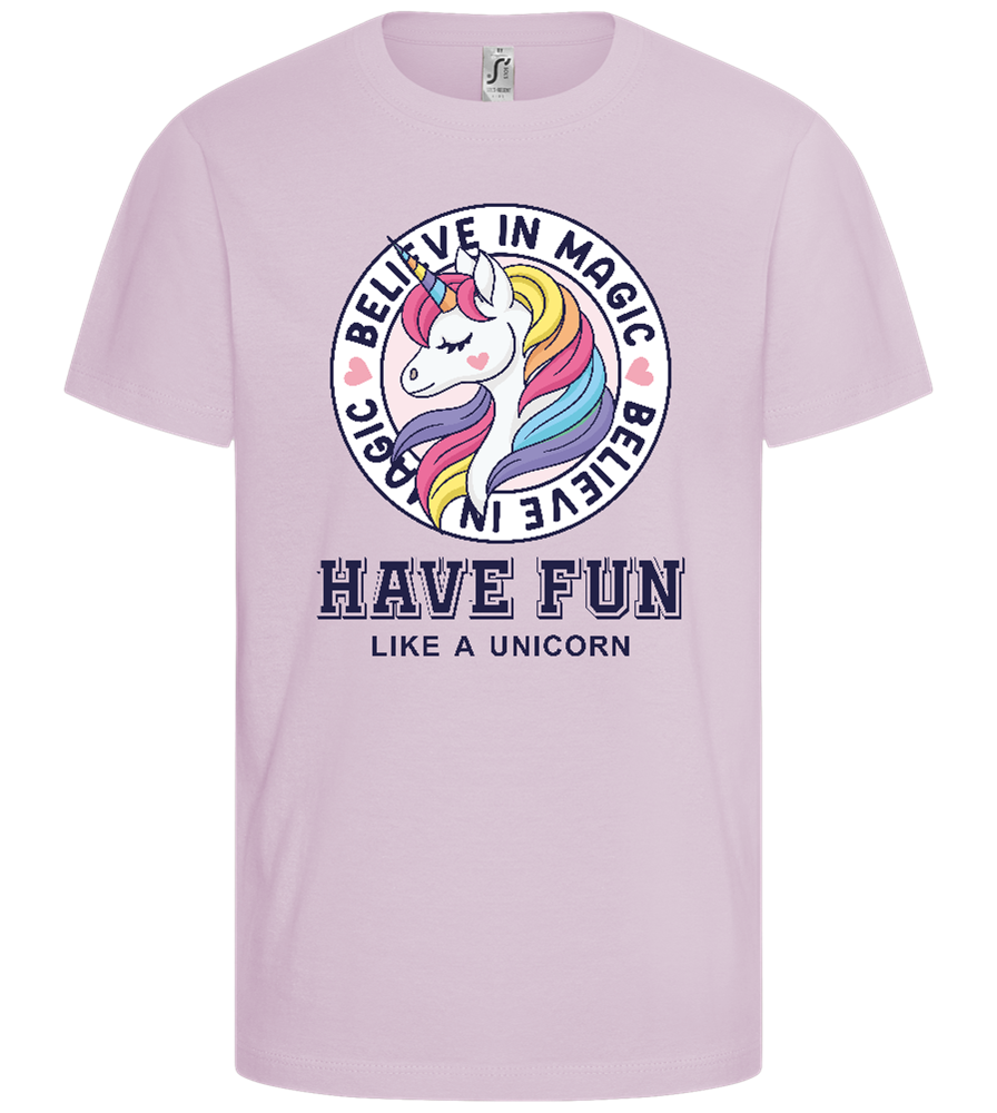 Like a Unicorn Design - Comfort girls' t-shirt_MEDIUM PINK_front