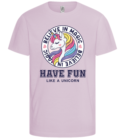 Like a Unicorn Design - Comfort girls' t-shirt_MEDIUM PINK_front