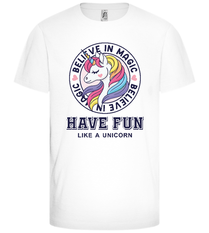 Like a Unicorn Design - Comfort girls' t-shirt_WHITE_front