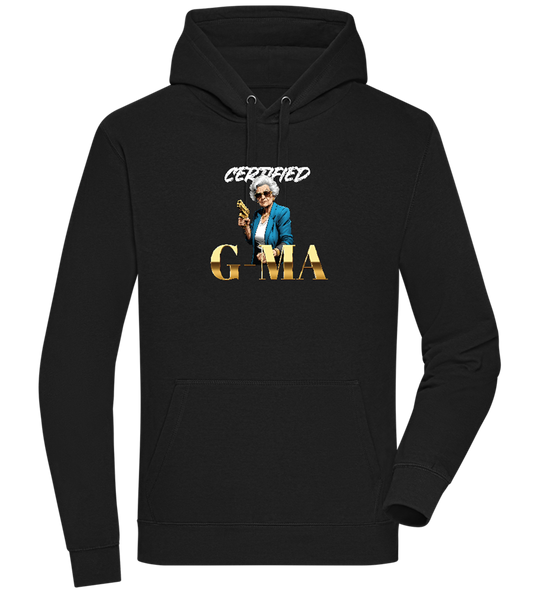 Certified G-Ma Design - Premium unisex hoodie_BLACK_front