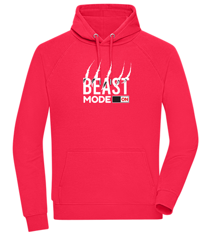 Beast Mode On Design - Comfort unisex hoodie_RED_front