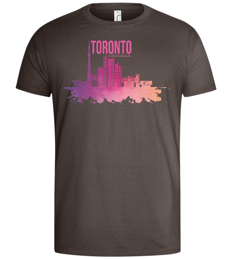 Toronto City Skyline Design - Basic men's t-shirt_DARK GRAY_front