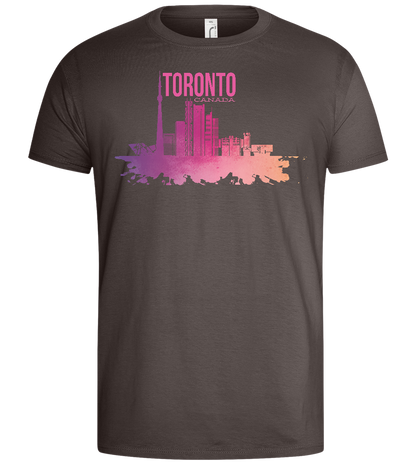 Toronto City Skyline Design - Basic men's t-shirt_DARK GRAY_front