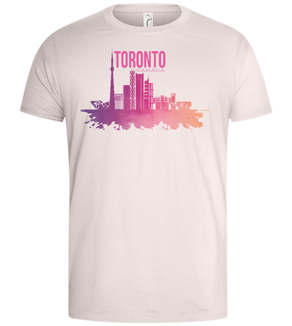 Toronto City Skyline Design - Basic men's t-shirt_LIGHT PINK_front