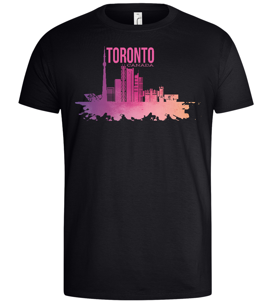 Toronto City Skyline Design - Basic men's t-shirt_MARINE_front