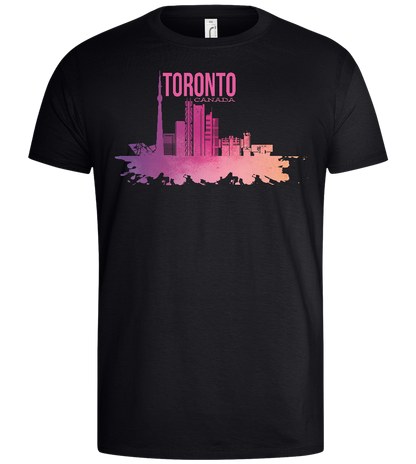 Toronto City Skyline Design - Basic men's t-shirt_MARINE_front
