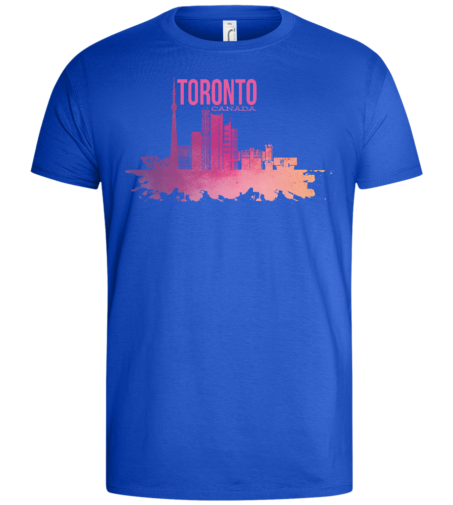 Toronto City Skyline Design - Basic men's t-shirt_ROYAL_front