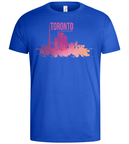 Toronto City Skyline Design - Basic men's t-shirt_ROYAL_front