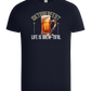 Life is Brew-tiful Design - Basic Unisex T-Shirt_FRENCH NAVY_front