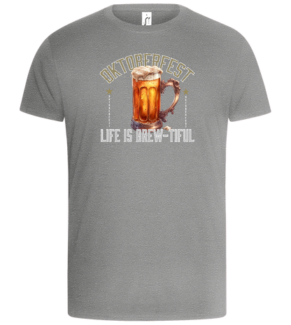 Life is Brew-tiful Design - Basic Unisex T-Shirt_ORION GREY_front