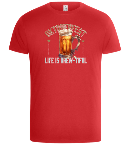 Life is Brew-tiful Design - Basic Unisex T-Shirt_RED_front