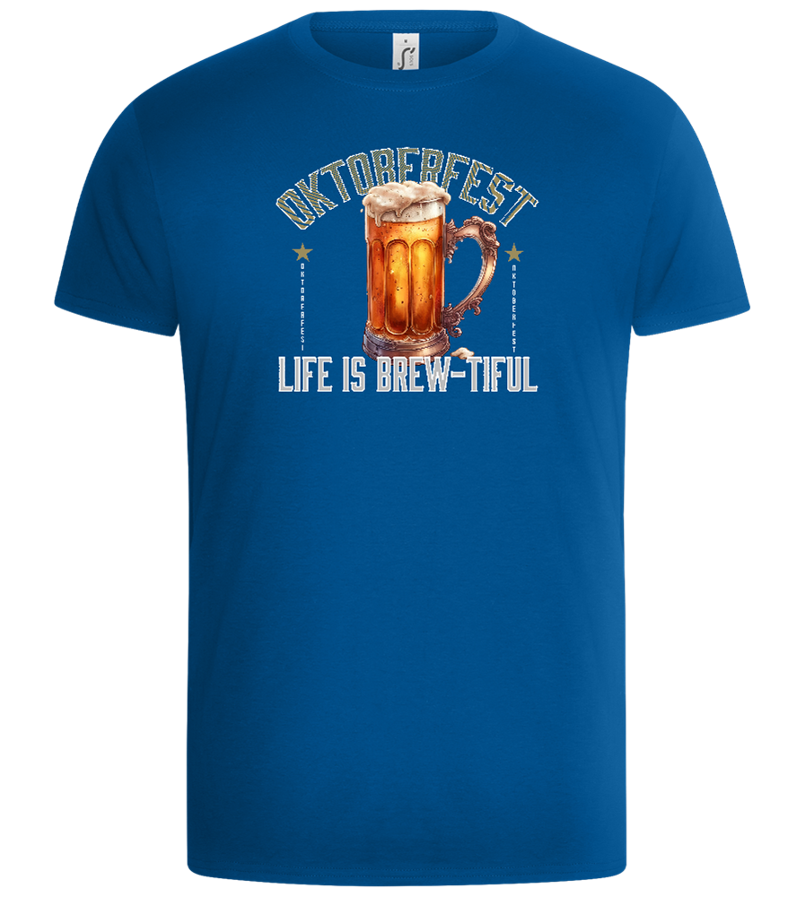 Life is Brew-tiful Design - Basic Unisex T-Shirt_ROYAL_front