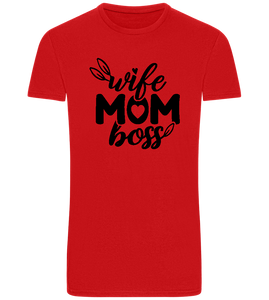 Wife Mom Boss Design - Basic Unisex T-Shirt