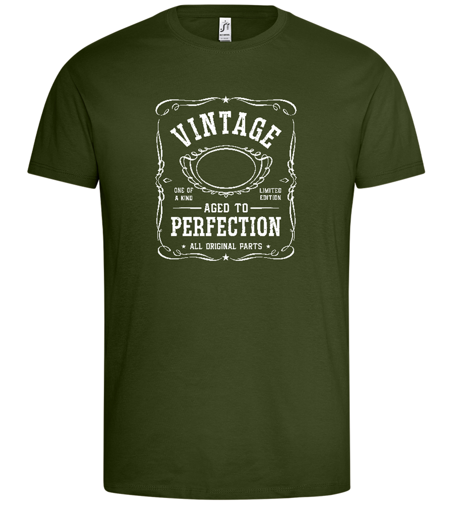 Vintage Aged To Perfection Design - Premium men's t-shirt_ARMY_front