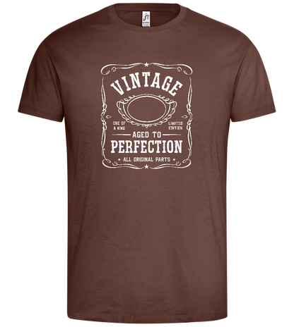 Vintage Aged To Perfection Design - Premium men's t-shirt_CHOCOLATE_front