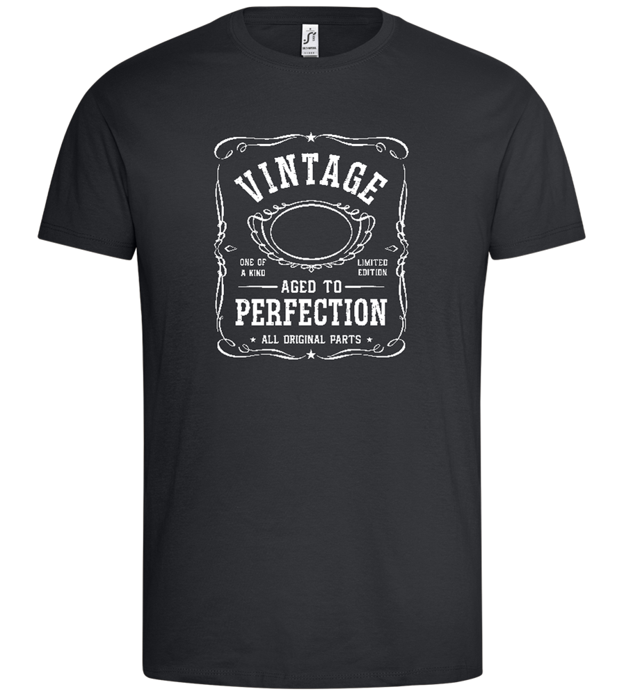 Vintage Aged To Perfection Design - Premium men's t-shirt_DARK GRAY_front