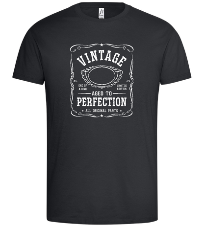 Vintage Aged To Perfection Design - Premium men's t-shirt_DARK GRAY_front