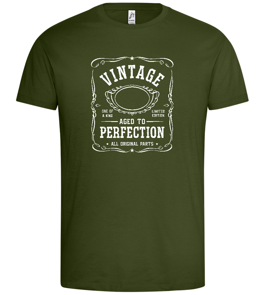 Vintage Aged To Perfection Design - Premium men's t-shirt_DARK KHAKI_front