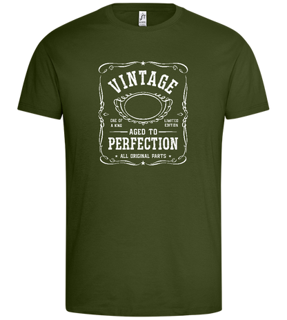 Vintage Aged To Perfection Design - Premium men's t-shirt_DARK KHAKI_front