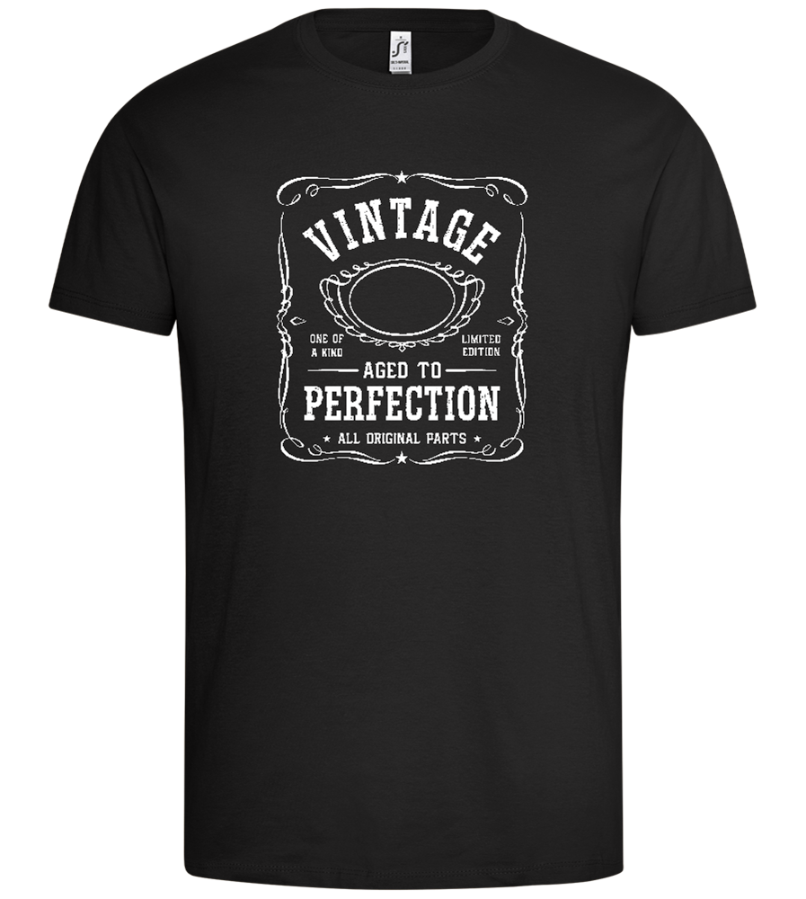 Vintage Aged To Perfection Design - Premium men's t-shirt_DEEP BLACK_front