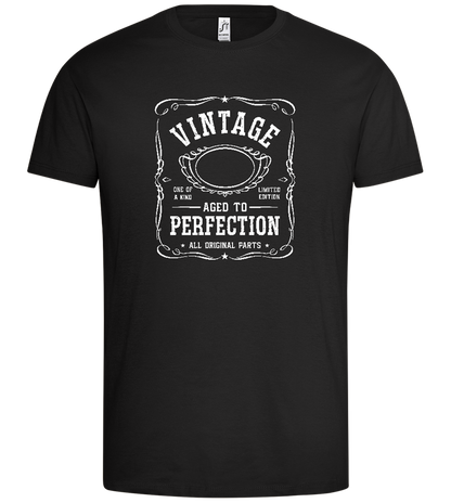 Vintage Aged To Perfection Design - Premium men's t-shirt_DEEP BLACK_front