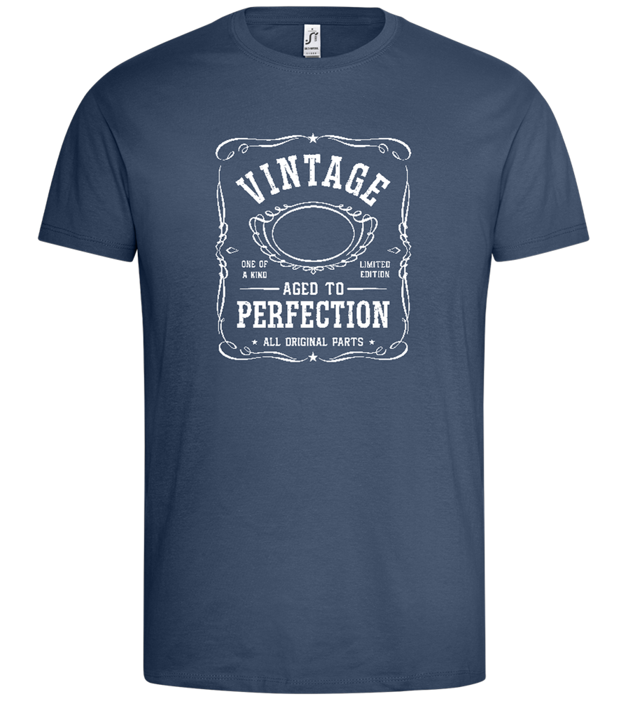 Vintage Aged To Perfection Design - Premium men's t-shirt_DENIM_front