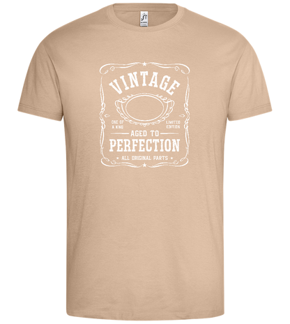 Vintage Aged To Perfection Design - Premium men's t-shirt_SAND_front