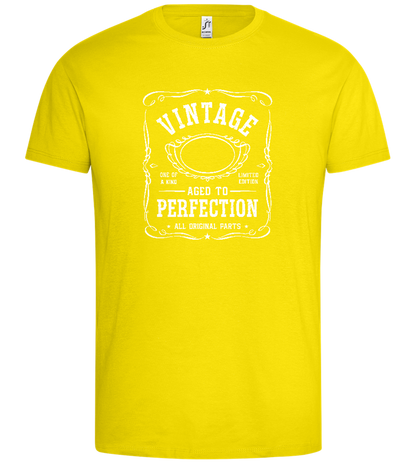 Vintage Aged To Perfection Design - Premium men's t-shirt_YELLOW_front