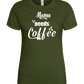 Needs Coffee Design - Basic women's t-shirt_ARMY_front