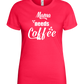 Needs Coffee Design - Basic women's t-shirt_CORAL_front