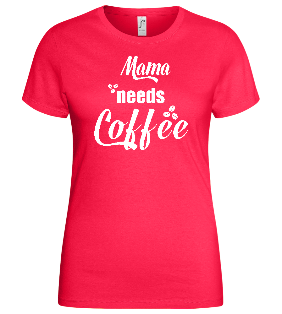 Needs Coffee Design - Basic women's t-shirt_CORAL_front