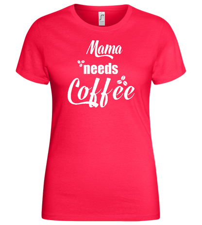 Needs Coffee Design - Basic women's t-shirt_CORAL_front