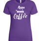 Needs Coffee Design - Basic women's t-shirt_DARK PURPLE_front