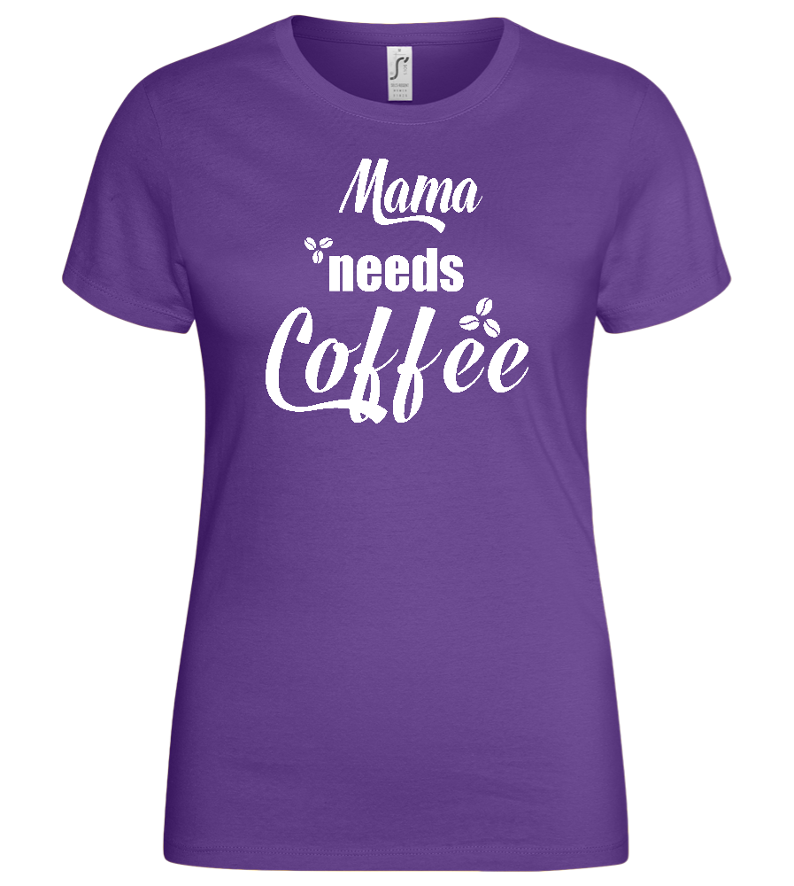 Needs Coffee Design - Basic women's t-shirt_DARK PURPLE_front