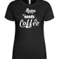 Needs Coffee Design - Basic women's t-shirt_DEEP BLACK_front