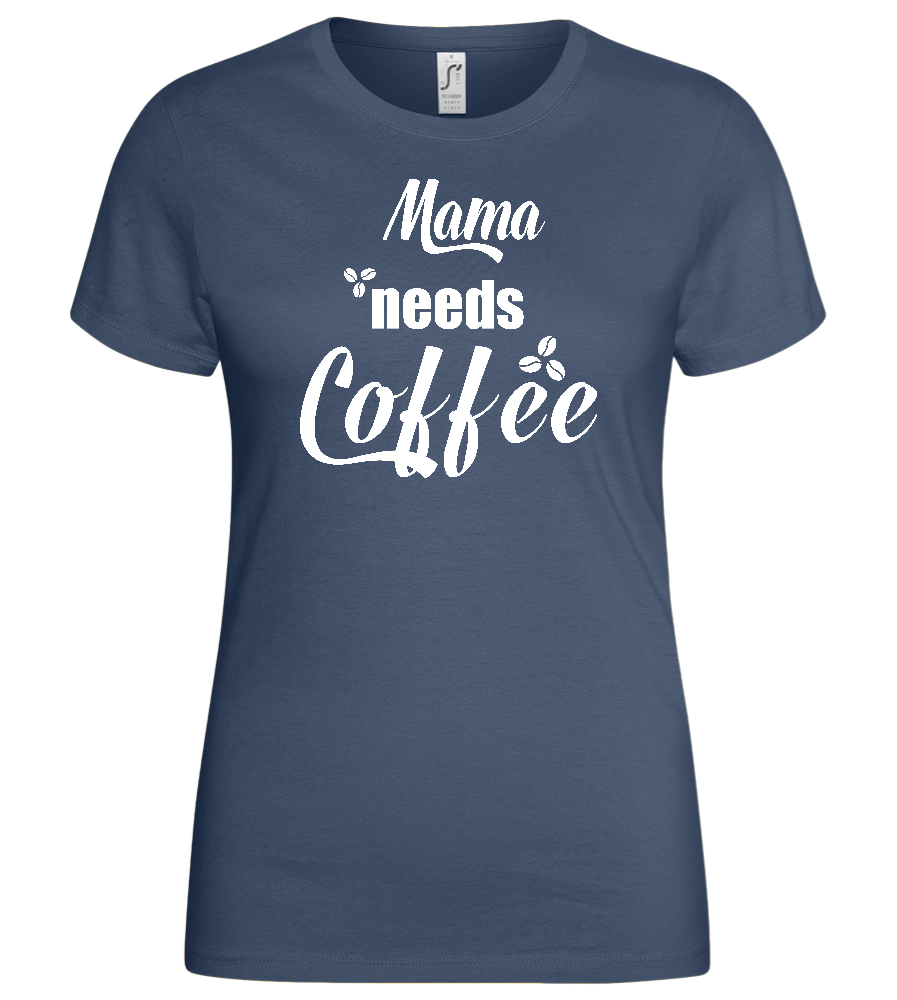 Needs Coffee Design - Basic women's t-shirt_DENIM_front