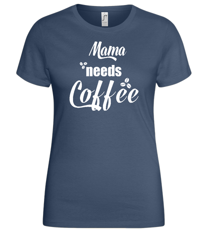 Needs Coffee Design - Basic women's t-shirt_DENIM_front