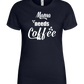 Needs Coffee Design - Basic women's t-shirt_FRENCH NAVY_front