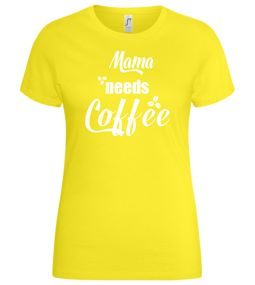 Needs Coffee Design - Basic women's t-shirt_LEMON_front