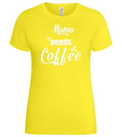 Needs Coffee Design - Basic women's t-shirt_LEMON_front