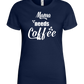 Needs Coffee Design - Basic women's t-shirt_MARINE_front