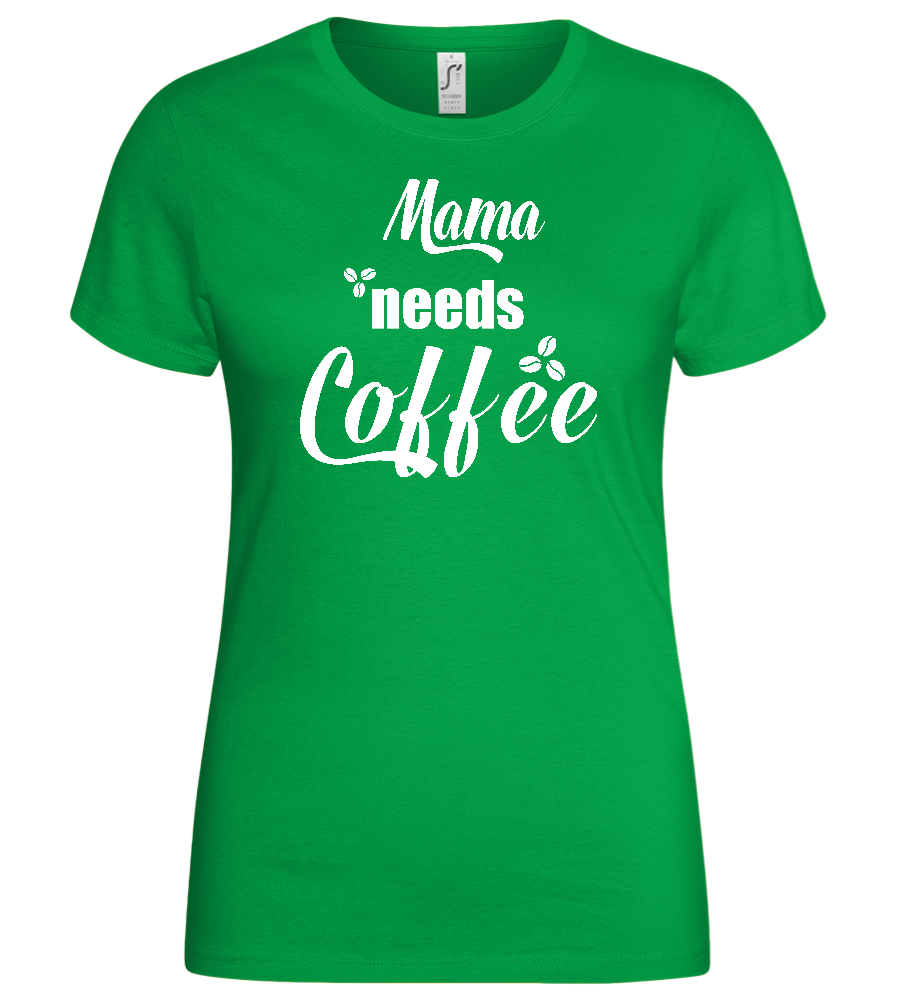 Needs Coffee Design - Basic women's t-shirt_MEADOW GREEN_front