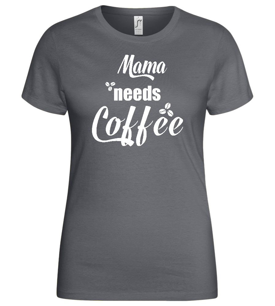 Needs Coffee Design - Basic women's t-shirt_MOUSE GREY_front