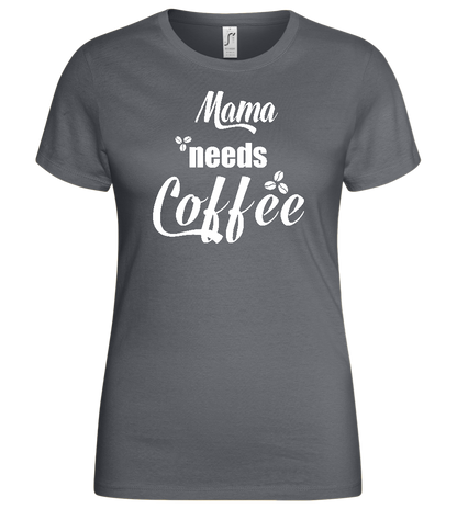 Needs Coffee Design - Basic women's t-shirt_MOUSE GREY_front