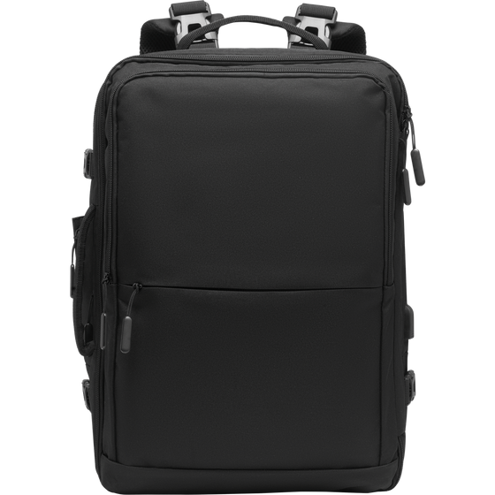 Tech Travel Backpack_BLACK_front