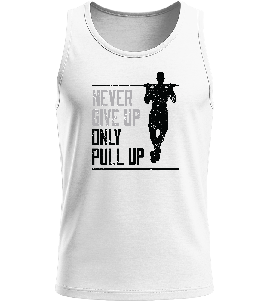 Only Pull Up Design - Basic men's tank top_WHITE_front